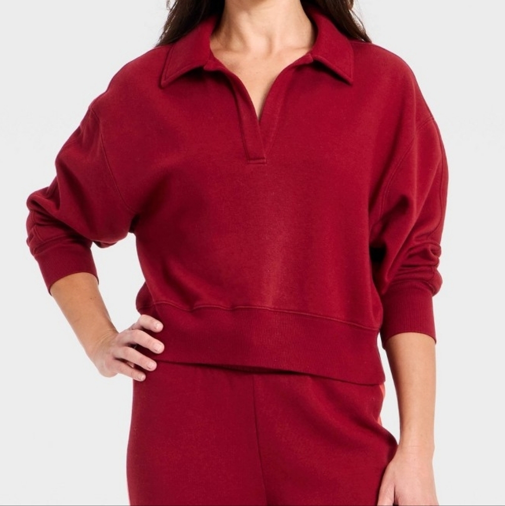 Universal Thread Pullover Maroon Sweatshirt - image 1